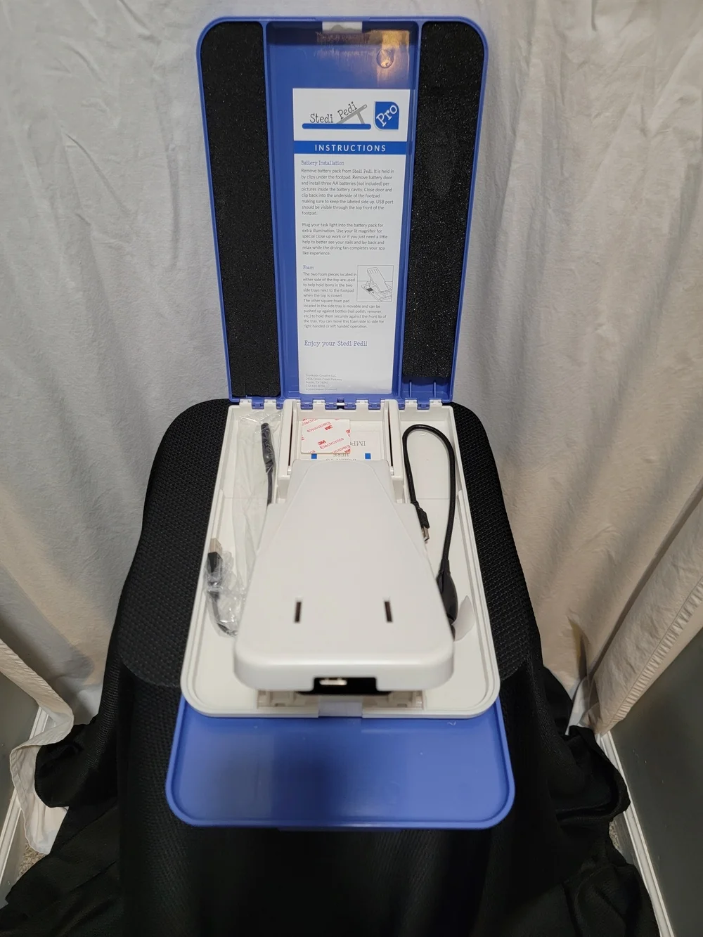 Stedi Pedi Pro Portable Pedicure Foot Rest - Blue